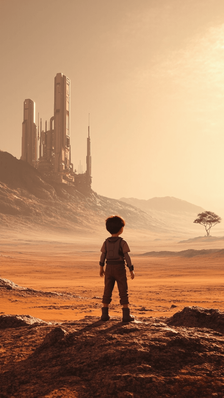 Futuristic landscape background